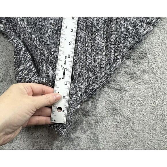 LULULEMON Foward Flow Poncho Womens Heathered Gray Ribbed Minimalist Sweater - Picture 6 of 8